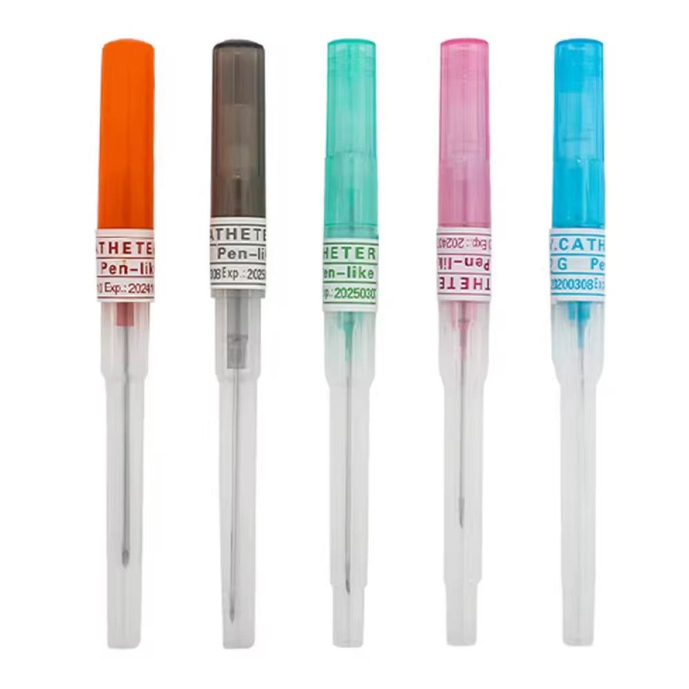 Piercingnål med hylsa (Pink 20G) - 50-pack