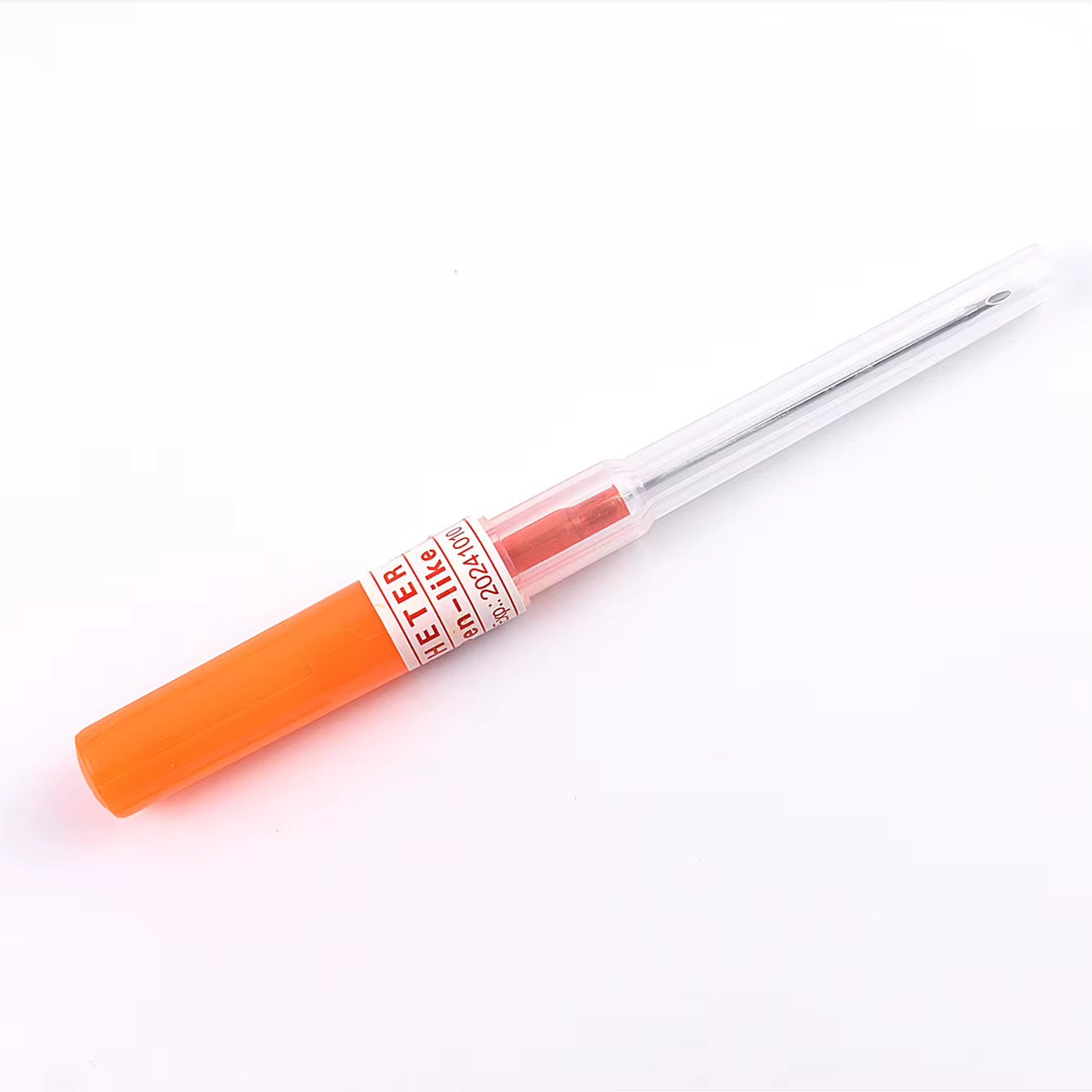 Piercingnål med hylsa (Orange 2mm) – Enkelstykke